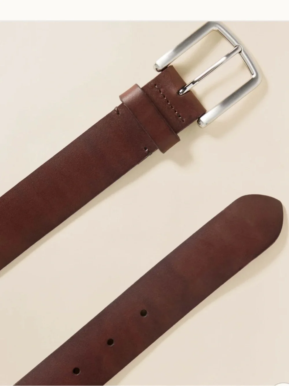 Faherty Leather Belt Men - Saddle Brown Size 42